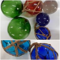 A group of 9 glass witches' balls. Location: 1.3