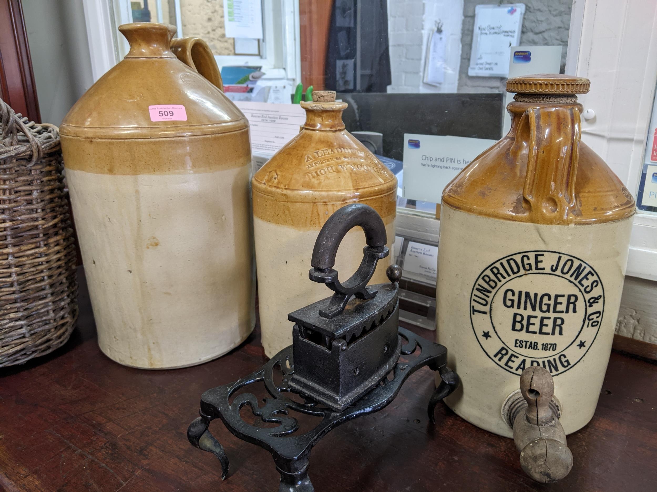 A group of stoneware bottles to include a William Nicholson Maidenhead jar, and an A Leadbetter High - Image 4 of 4