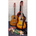 Two acoustic 6 string guitars comprising a Rio and a Jose Ferrer El Primo serial no:040688