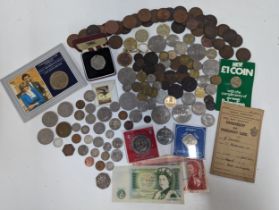 World Coins - A collection comprising of USA Buffalo Nickels, Mercury Dimes, and others along