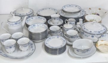A Noritake part tea and dinner service Blue Hill pattern to include two tureens, a sauce boat,