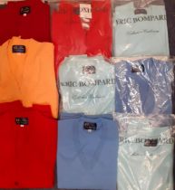 A quantity of Eric Bompard gents cashmere cardigans and sweaters, size XL, various colours, some new