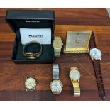 Gents wristwatches to include a boxed Accurist Meantime and Aureus Location: Cab