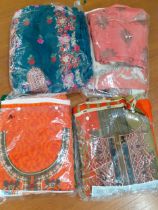 Four Indian Sari kits to include a Sana Safinaz example. Location:RWM
