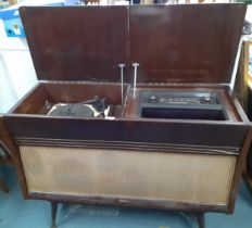A mid 20th Century RGD rosewood veneered cabinet containing a RGD radiogram and a Garrard