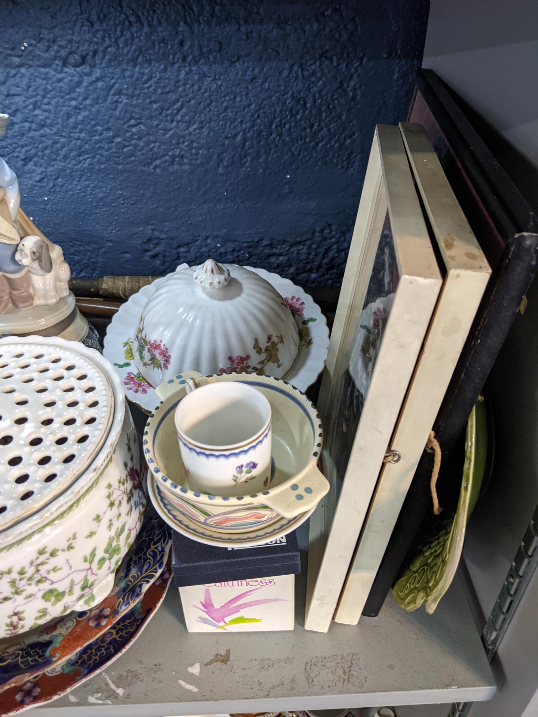 Mixed ceramics glassware and china to include one Lladro and two Nao figures, two early 20th century - Image 11 of 14