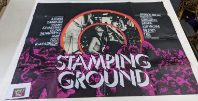 An original film poster for 'Stamping Ground' from Pink Floyd, folded, 101 x 73cm Location: SL