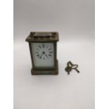 An early 20th century brass cased carriage clock Location: 5.2