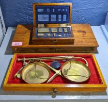 A set of Post Office scales with a cased set of weights Location: