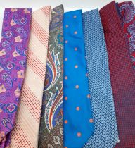 A quantity of 31 gents neck ties to include the designers Hermes, Liberty, Mulberry, Hugo Boss,