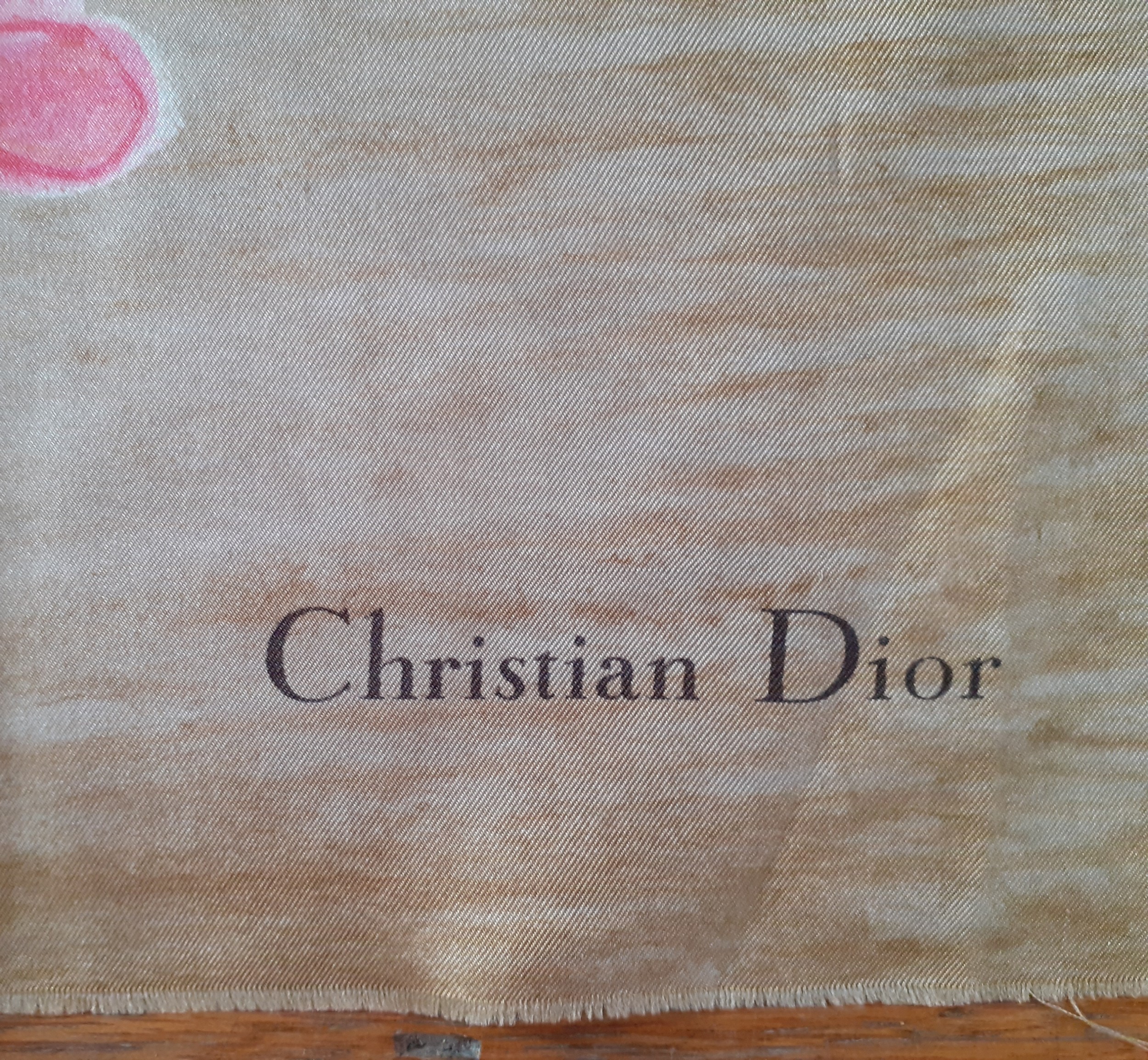 Christian Dior-A group of 5 vintage silk scarves, mainly 1960's-1980's, two in navy having hand- - Image 6 of 6