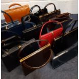 A quantity of mainly mid 20th Century ladies handbags all with gold tone hardware to include