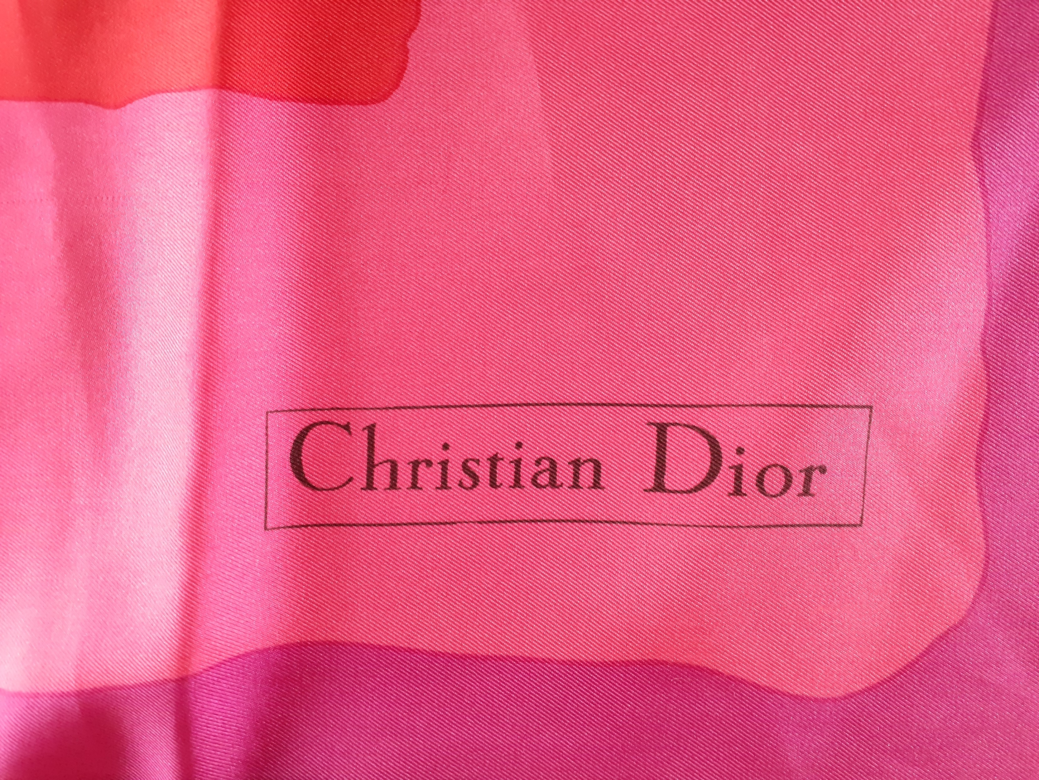 Christian Dior-A group of 5 vintage silk scarves, mainly 1960's-1980's, two in navy having hand- - Image 2 of 6