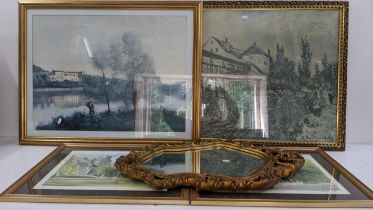 Mixed pictures to include two H.A. Wheeler signed limited edition prints together with a mid 20th