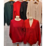 A quantity of gents cashmere cardigans and sweaters, size L, XL and XXL to include Eric Bompard.