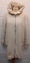 Tommy Hilfger and Hoss- Two ladies cream coats comprising a Hilfiger coat with fleece lining and