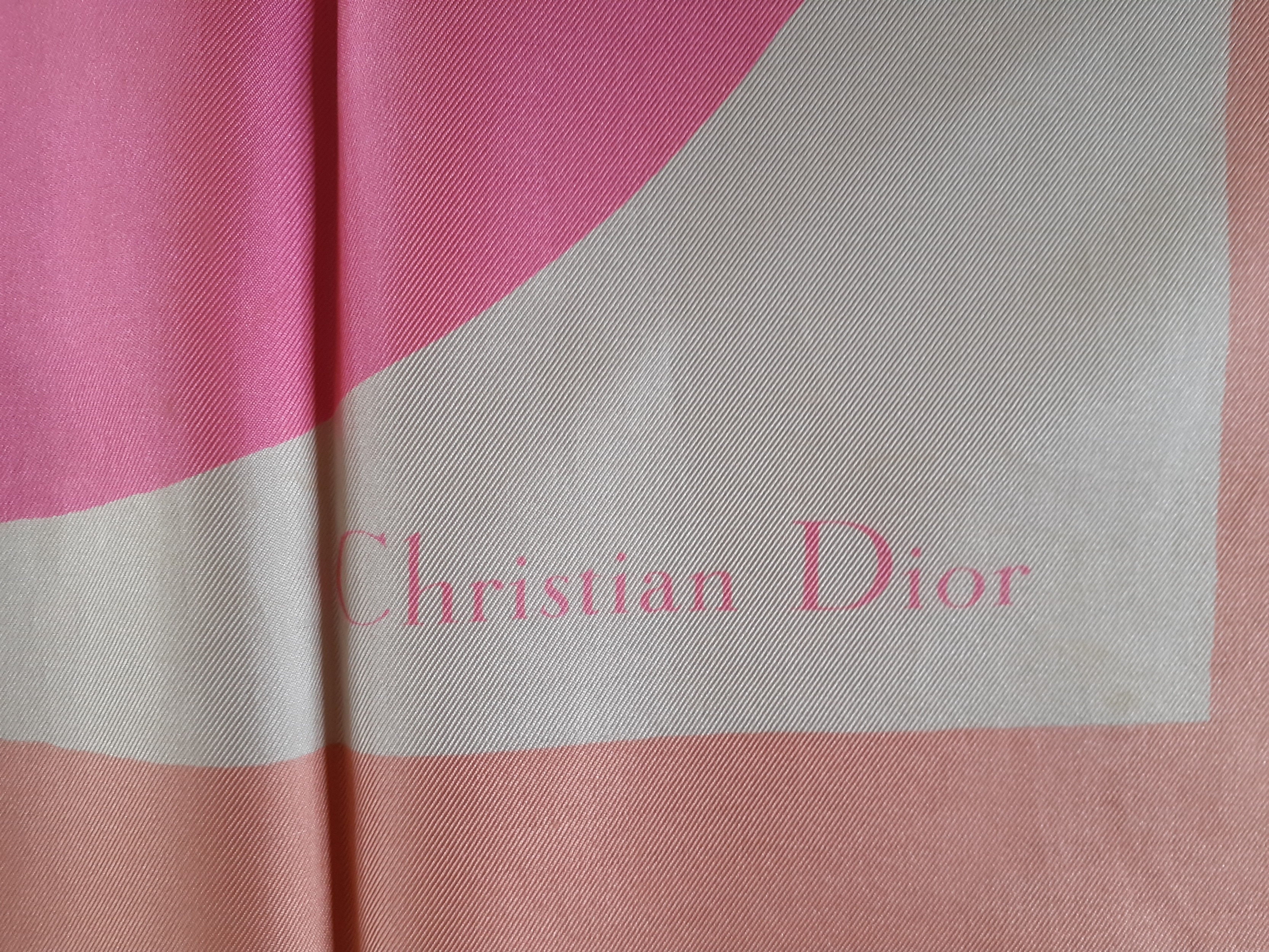 Christian Dior-A group of 5 vintage silk scarves, mainly 1960's-1980's, two in navy having hand- - Image 3 of 6