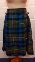 A 1950's Meyer & Mortimer Ltd gents Ferguson kilt made for a Captain R.F. Minette-James, 34"