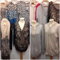 A group of modern ladies cashmere knitwear in various sizes UK 14-16 and Large, some new with