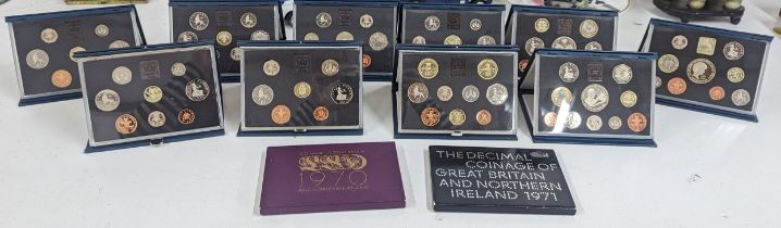 British Coins - A collection of Royal Mint UK Coin Sets, comprising of 1988-1999 along with 1970 and