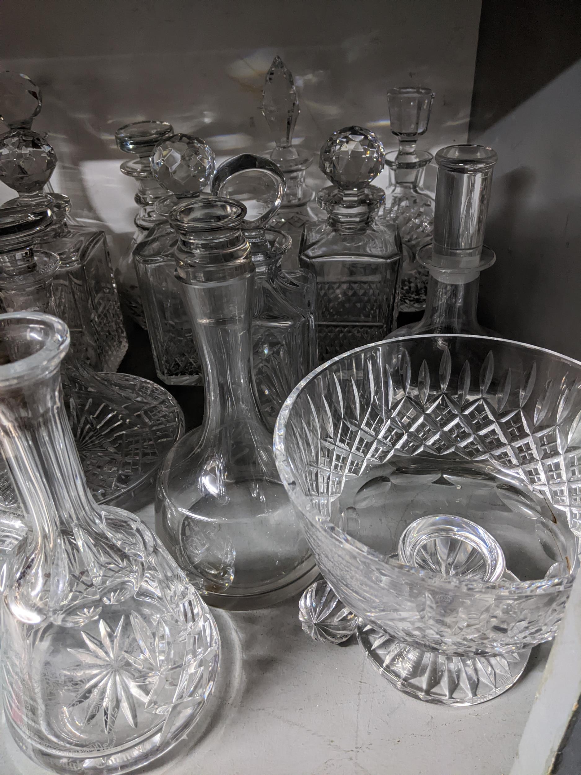 A selection of cut glass decanters to include one by Atlantis and a Stuart crystal presentation - Image 2 of 4