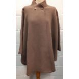 A vintage Weatherall brown pure new woollen cape. Location:Rail