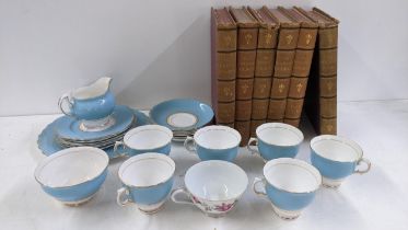 A Colclaugh part tea service together with a set of encyclopaedia books Location: