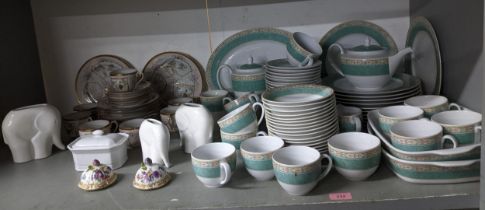 A Wedgwood Home Aztec pattern part tea, coffee and dinner service comprising approx 73 pieces, a