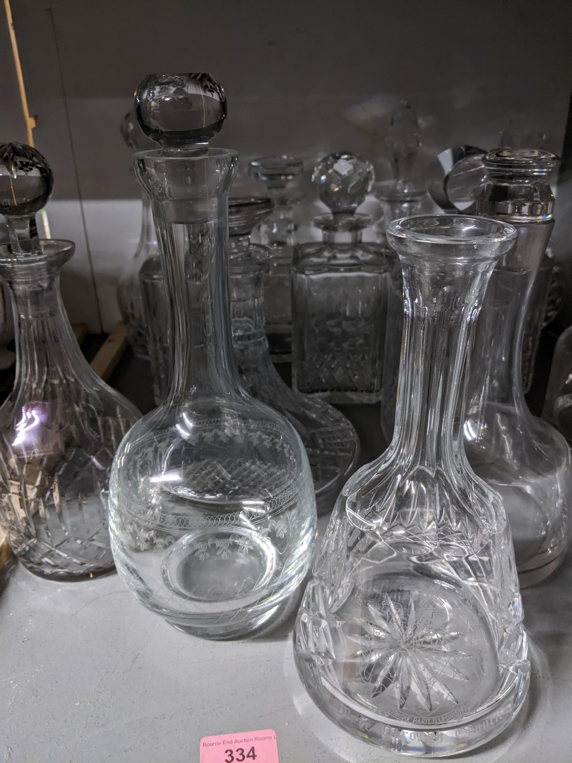 A selection of cut glass decanters to include one by Atlantis and a Stuart crystal presentation - Image 3 of 4