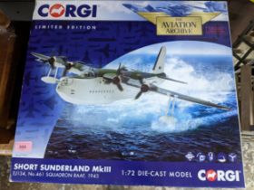 A boxed Corgi Aviation Archive limited edition model of a Short Sunderland Mark III EJ134 No.461