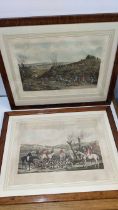Two hand-coloured prints - hare Hunting plate 1 and The Appointment, 40cm x 59cm Location: G