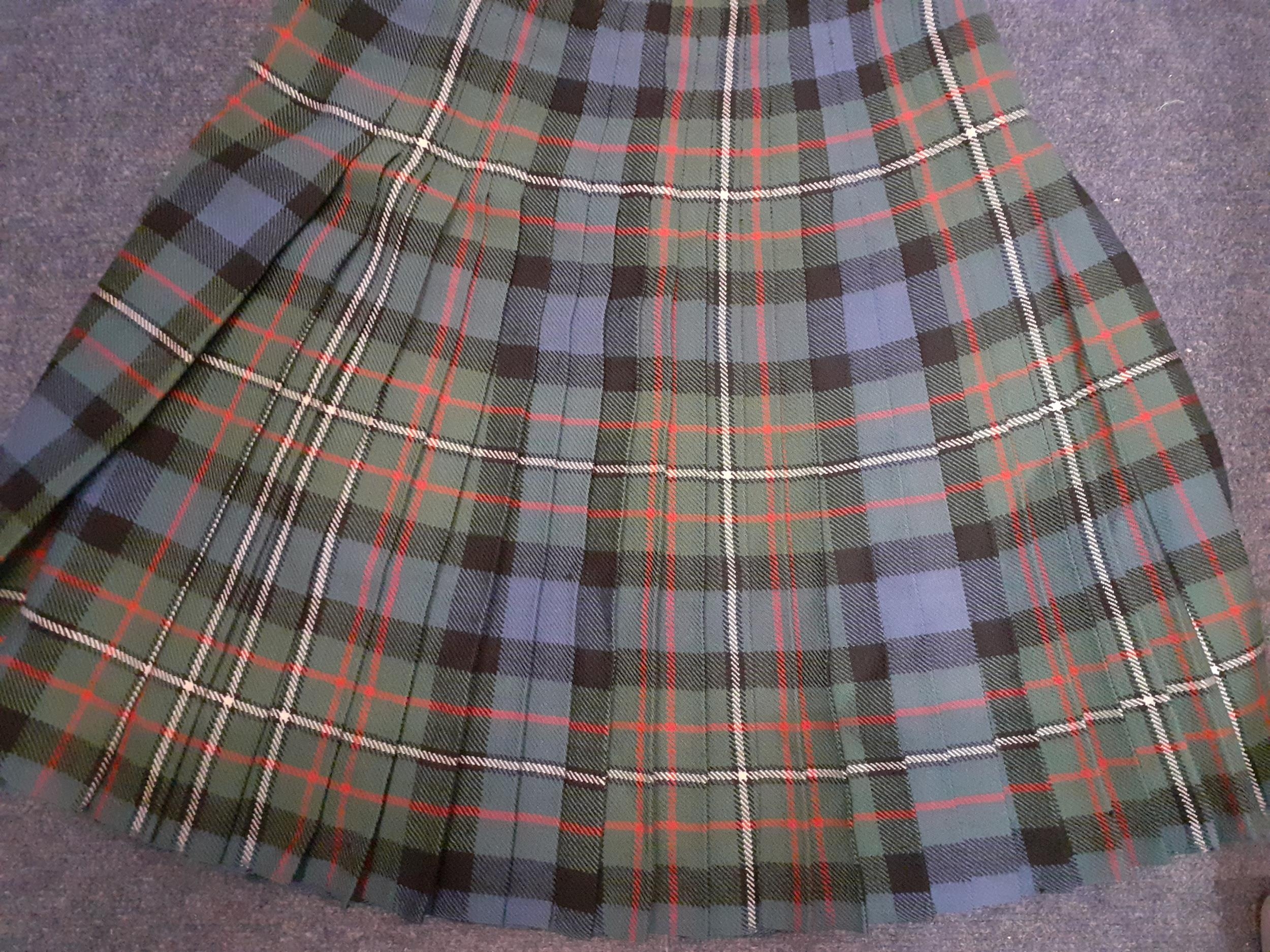 A 1950's Meyer & Mortimer Ltd gents Ferguson kilt made for a Captain R.F. Minette-James, 34" - Image 4 of 4