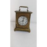 A late 19th century Seth Thomas 8-day brass alarm carriage clock A/F Location: