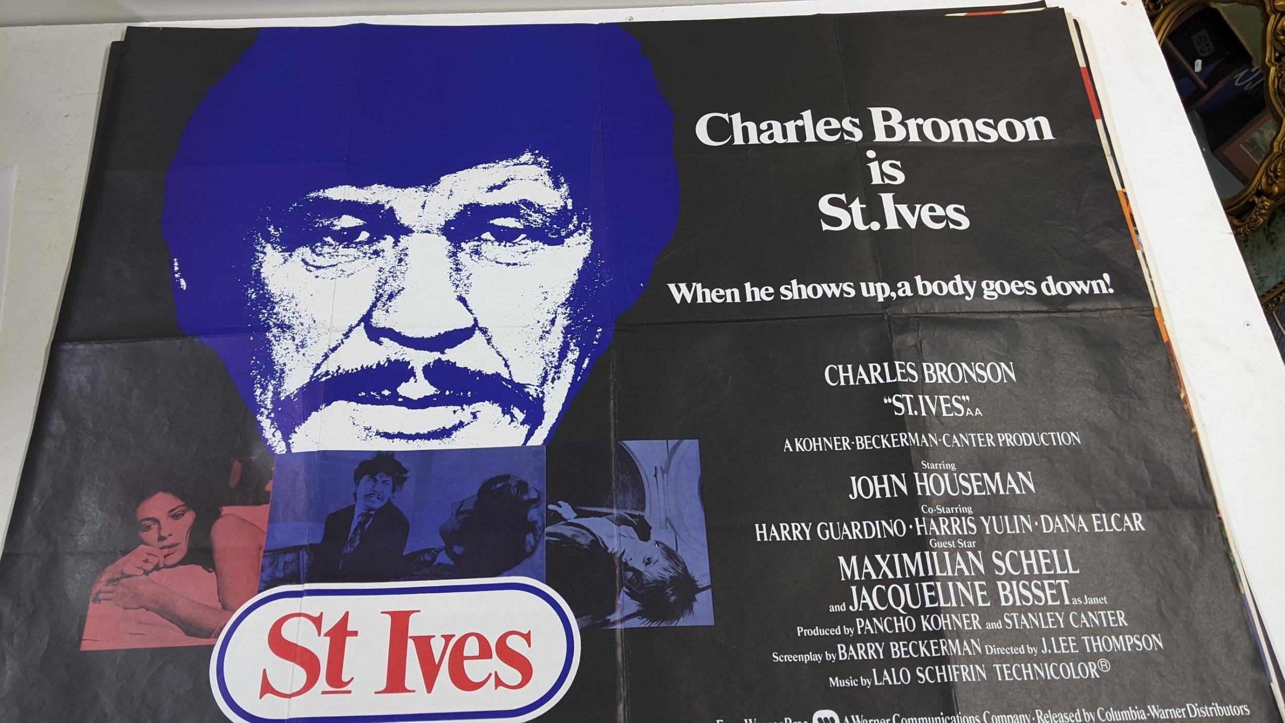 Seven film advertisement posters in various conditions to include: St Ives, Sea Wolves, Staying - Image 2 of 6