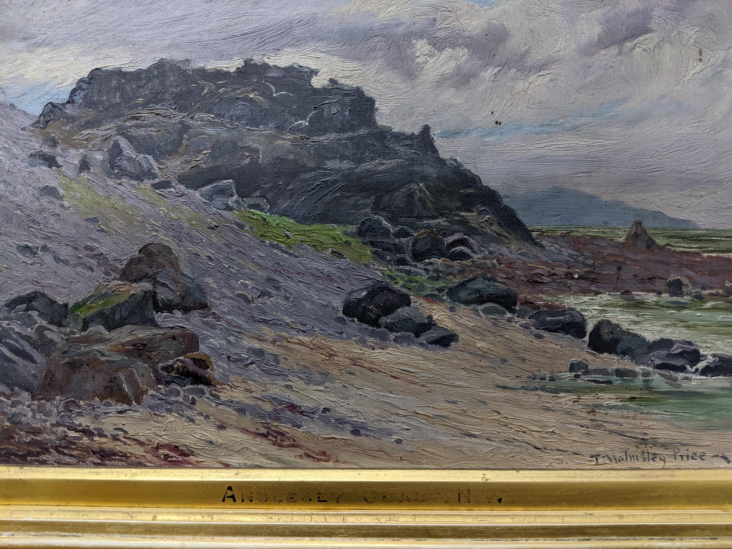 Thomas Walmsley Price (1855-1933) - Borthwen Rocks NW/Anglesey Coast NW, pair of Welsh coastal - Image 12 of 15