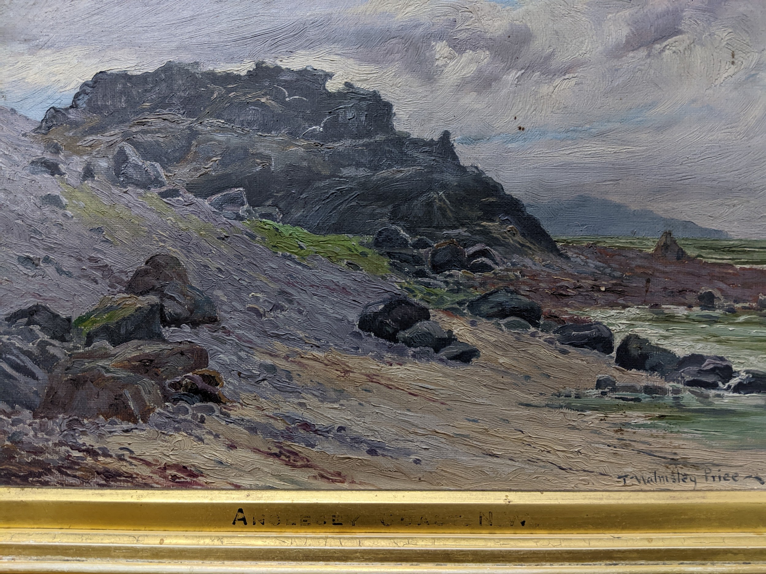 Thomas Walmsley Price (1855-1933) - Borthwen Rocks NW/Anglesey Coast NW, pair of Welsh coastal - Image 7 of 15