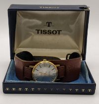 A vintage Tissot Seastar seven automatic gold plated wristwatch, wit original box Location: