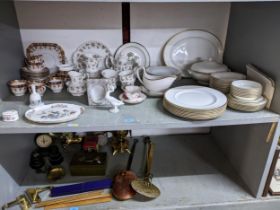 A mixed lot of porcelain tableware and ornaments to include a Royal Albert Winsome part tea set,