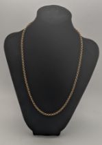 A 9ct gold chain necklace 51cm long, 18g Location: