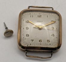 A 9ct gold gents Arnex wristwatch A/F, total weight 20.4g Location: