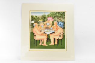 Beryl Cook (1926-2008) 'Tea In The Garden' signed limited edition print, published 2003, numbered