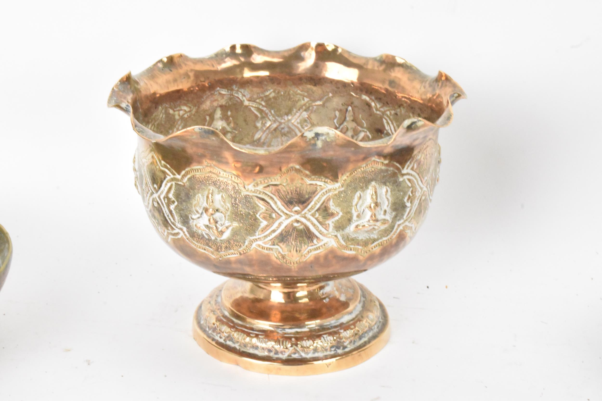 A selection of Middle Eastern artifacts to include a 19th century Persian Qajar copper hookah cup - Image 8 of 15