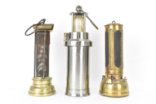 A military issue CEAG miners lamp, engraved with a broad arrow mark, 29cm high excluding handle,
