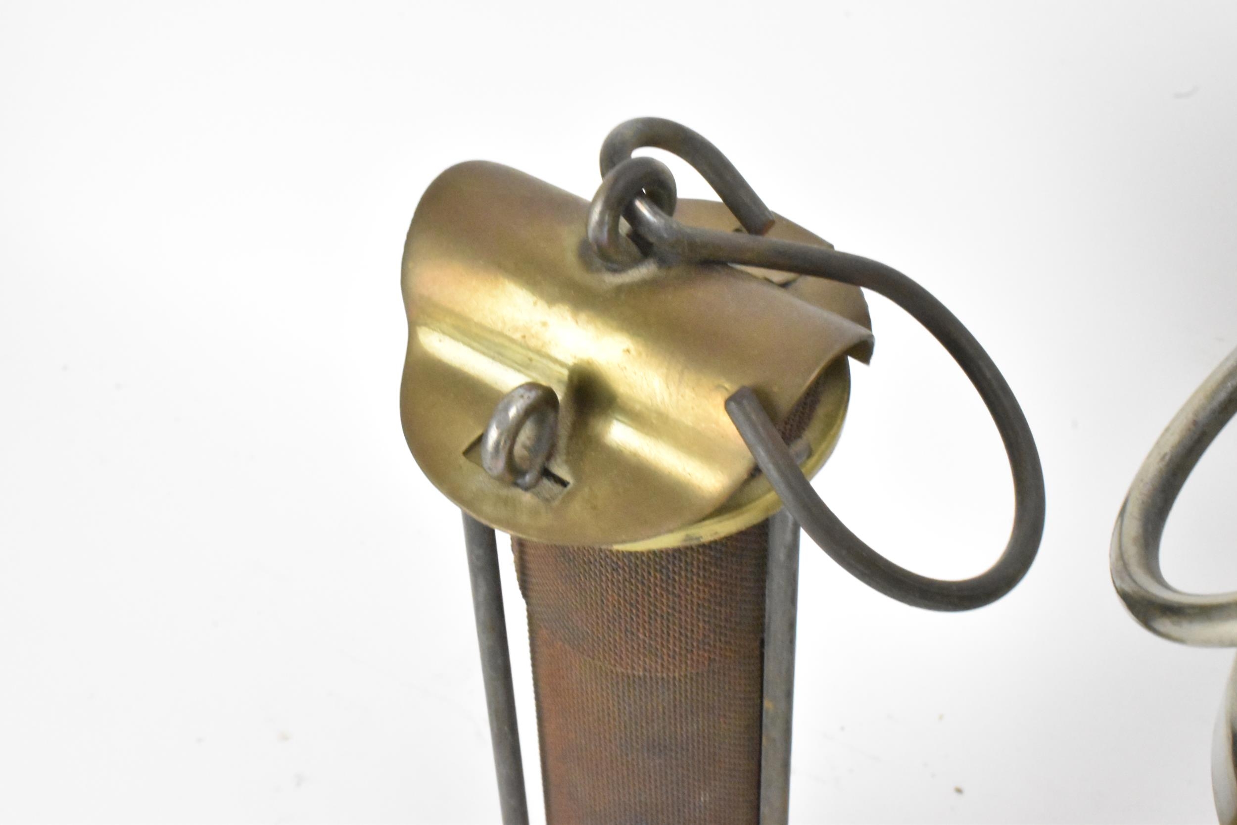 A military issue CEAG miners lamp, engraved with a broad arrow mark, 29cm high excluding handle, - Image 5 of 6