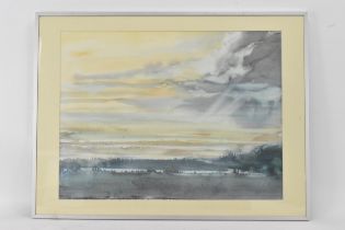 David Smith - A watercolour depicting a Norfolk sea landscape scene, signed and dated 1979, 65.5cm x