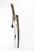 A Japanese Kaigunto naval sword, circa 1900, the blade made in a government workshop, anchor stamped