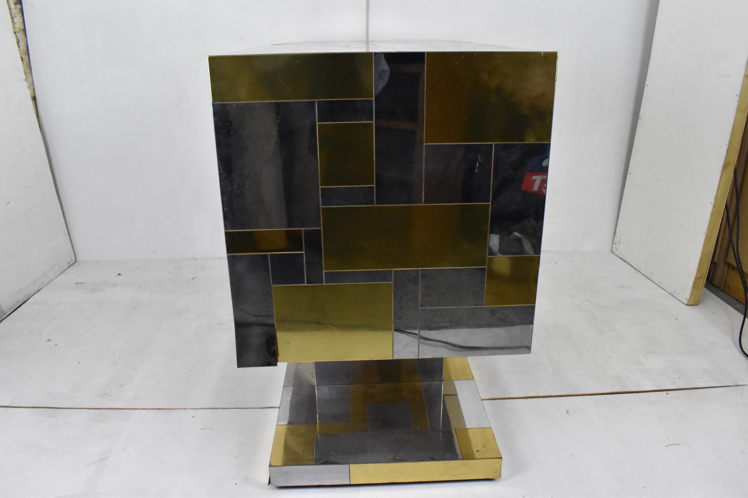 A Paul Evans 'Cityscape' chromed steel and brass sideboard, produced by Directional, circa 1970, - Image 6 of 15