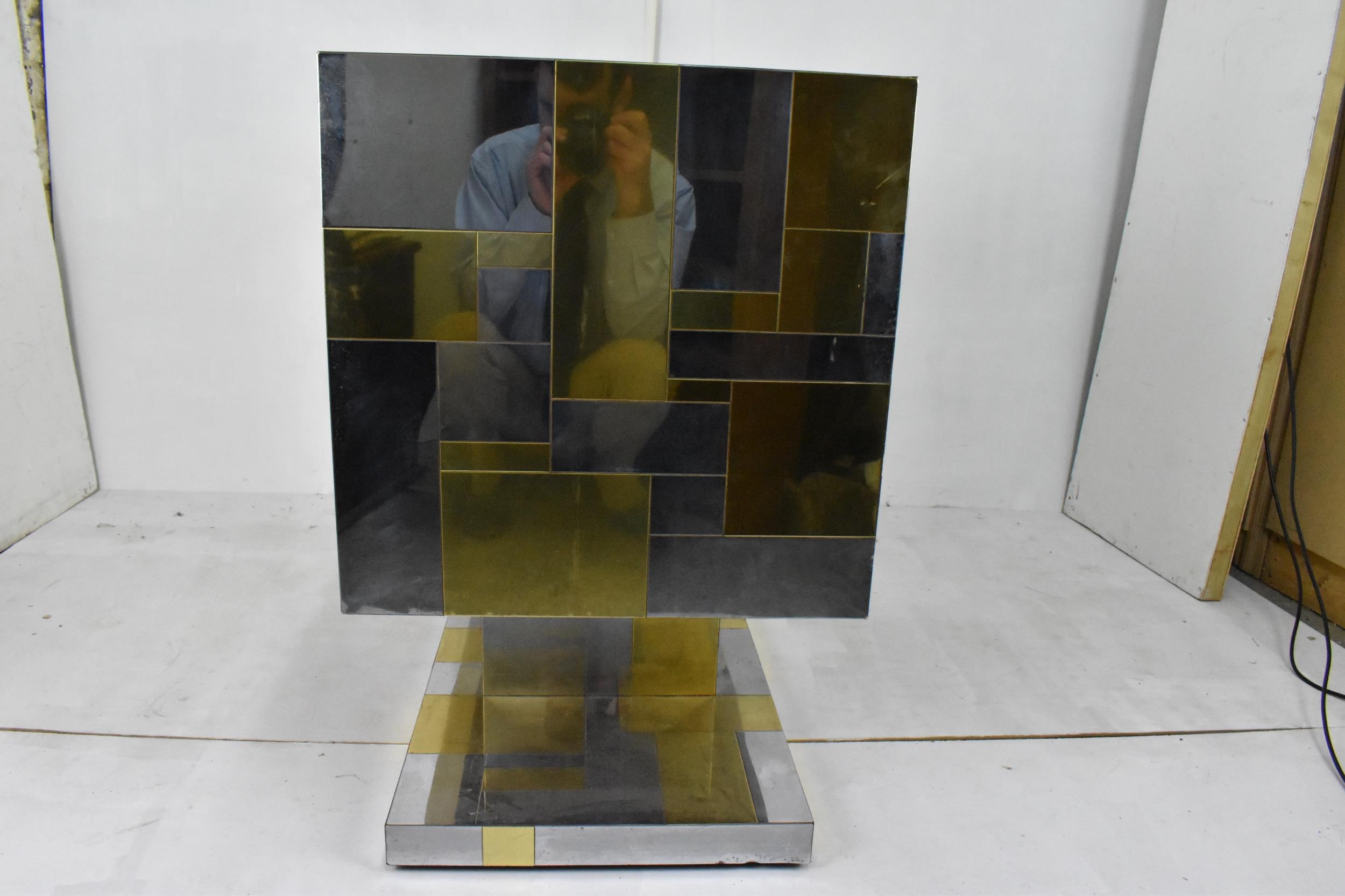 A Paul Evans 'Cityscape' chromed steel and brass sideboard, produced by Directional, circa 1970, - Image 14 of 15