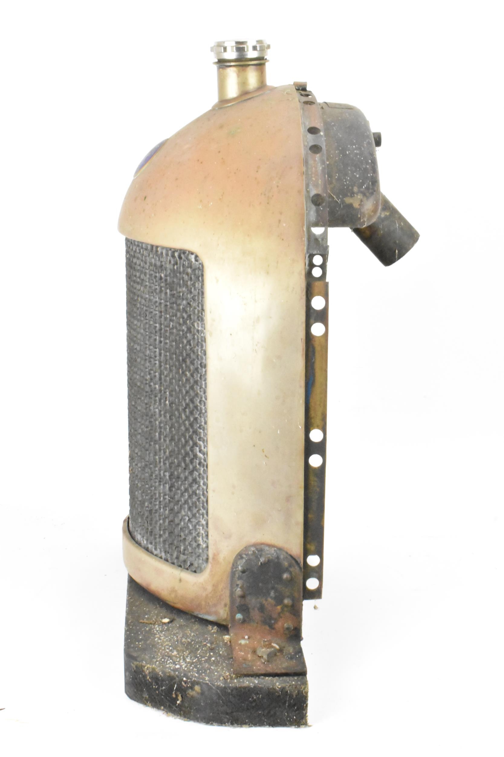 A Morris Cowley 'Bullnose' radiator, circa 1920s, nickel plated surround with blue enamel badge, a - Image 8 of 8