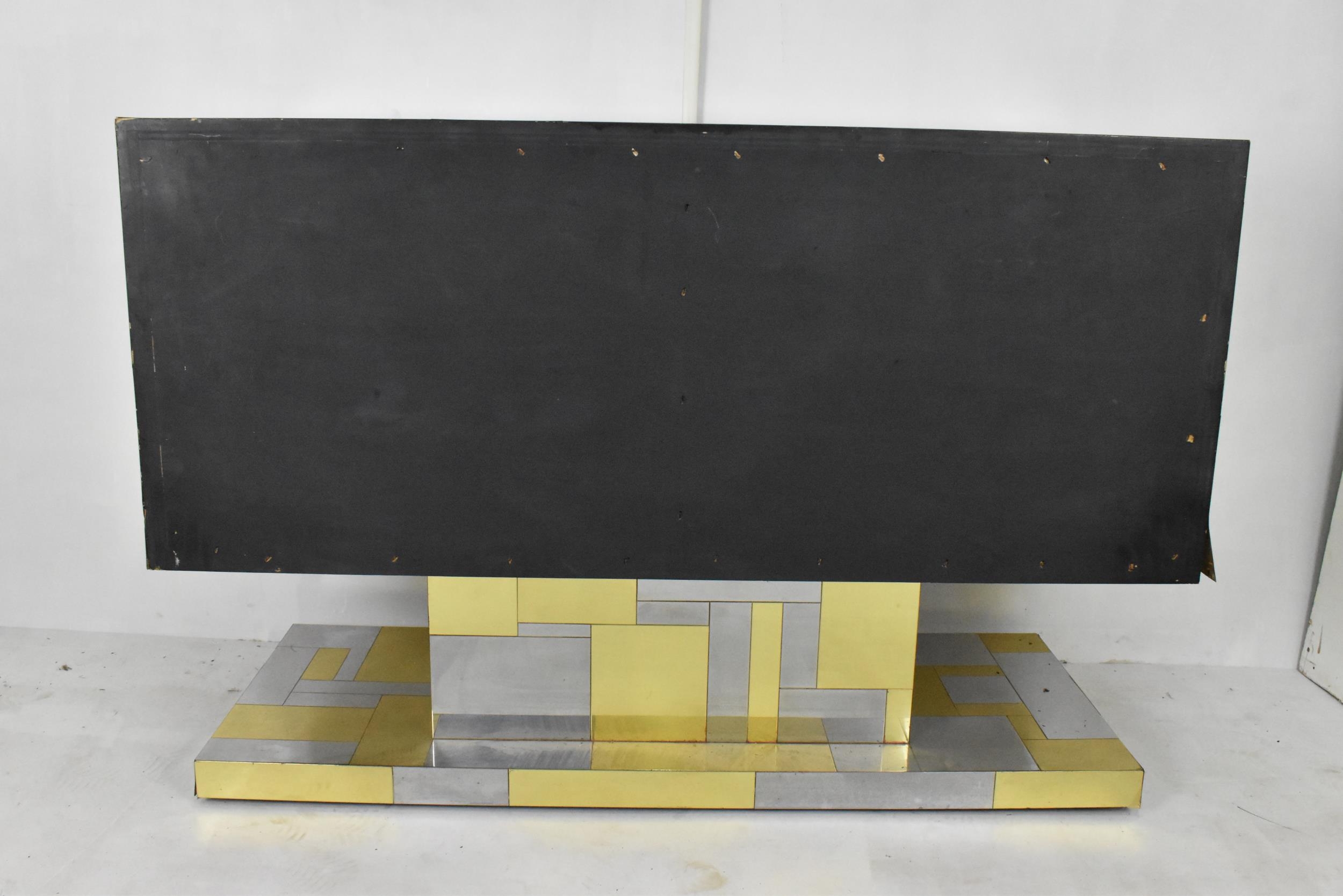 A Paul Evans 'Cityscape' chromed steel and brass sideboard, produced by Directional, circa 1970, - Image 11 of 15